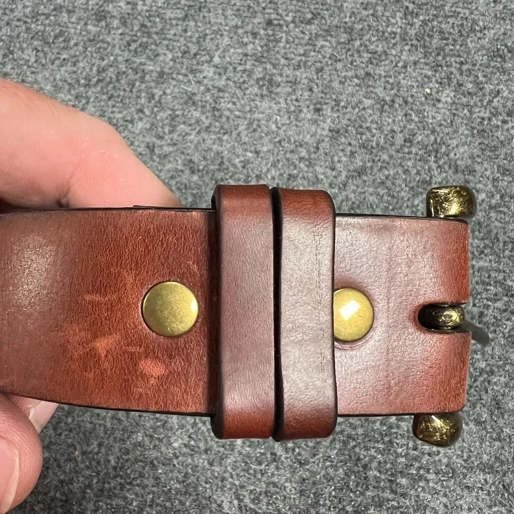 Bill Adler Brown Leather Belt‎ Size 42 Nice Casual Dress Preppy
